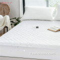 Couvercle de matelas étanche à feuille ajustée en bambou coton